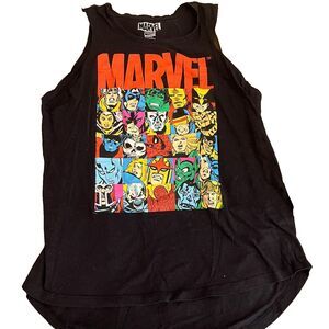 Marvel Men's Black Cut Off Size Large